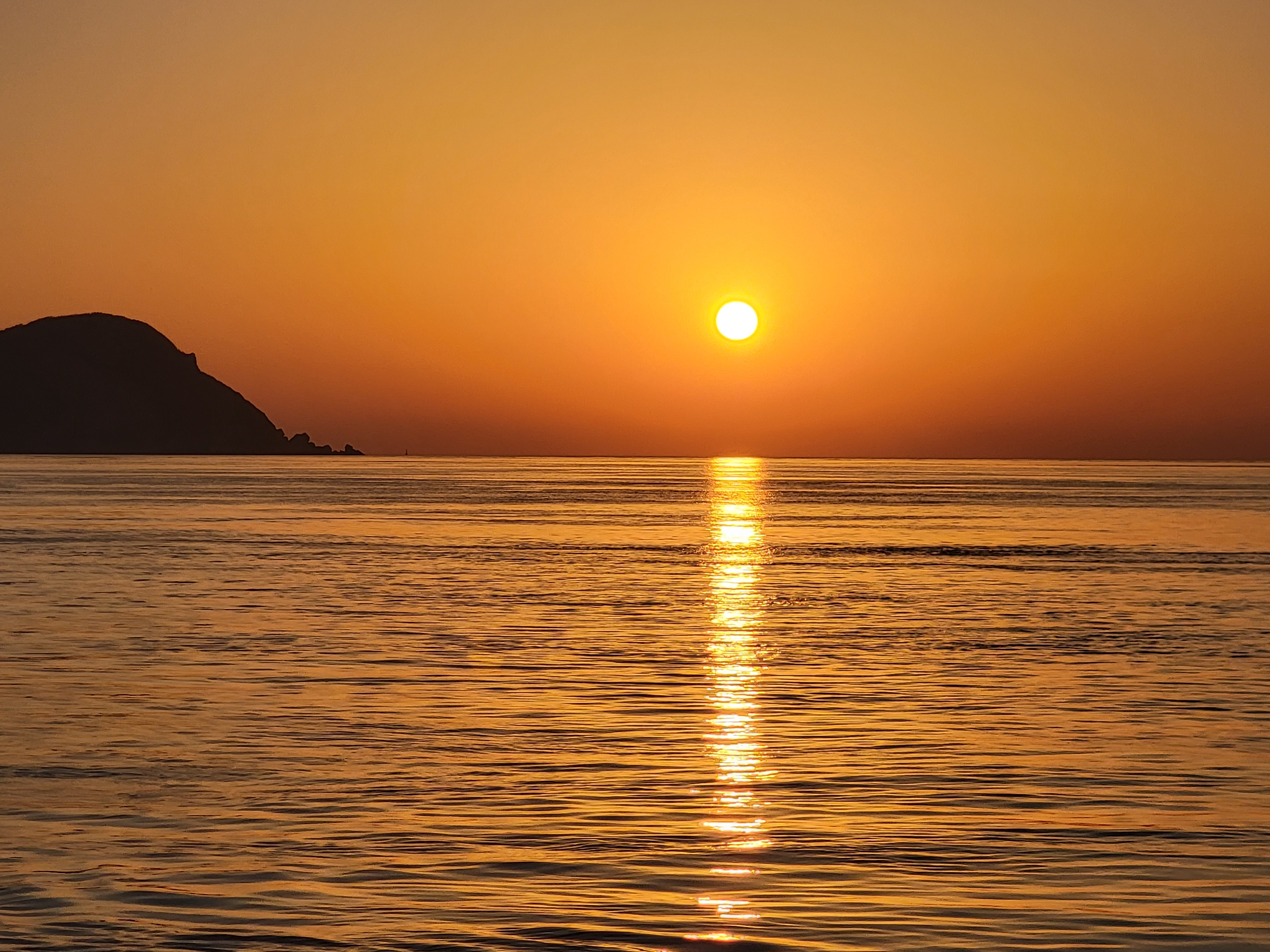 奈留島の美しい夕陽